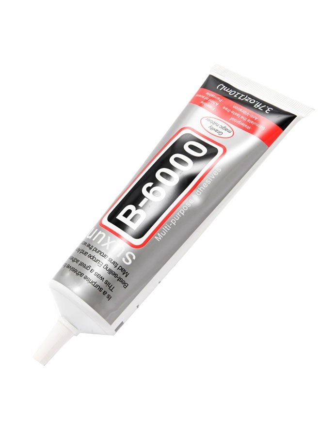 All Purpose Adhesive - 110ml 3.7oz Multi-Function B-6000 Clear Waterproof Adhesive Glue with Precision Tip for Jewelry, Crafts, Phone Repair, Fabric, Plastic, Wood, Glass, & DIY Projects - Image 1