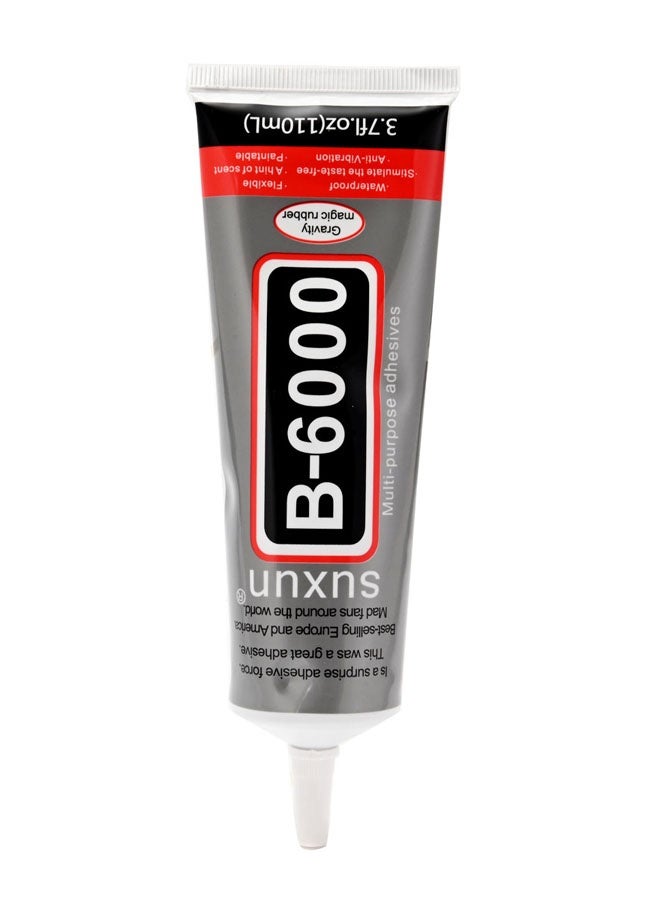 All Purpose Adhesive - 110ml 3.7oz Multi-Function B-6000 Clear Waterproof Adhesive Glue with Precision Tip for Jewelry, Crafts, Phone Repair, Fabric, Plastic, Wood, Glass, & DIY Projects - Image 2