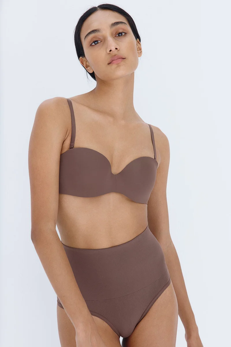 H&M Padded microfibre balconette bra