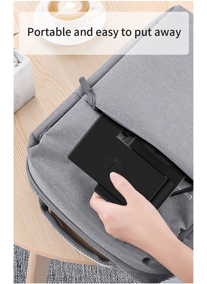 Yesido - Yesido DS13 Foldable Portable USB Fast Qi 10W 4 In 1 Charging Station Desktop Stand Wireless Charging Dock - Black - Image 1