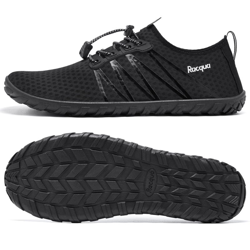 Racqua Men&Women Water Shoes Quick-Dry Non-Slip Aqua Shoes Outdoor Water Skiing Windsurfing Sailing Barefoot Beach Shoes Black 8.5 Women/7.5 Men - Image 5