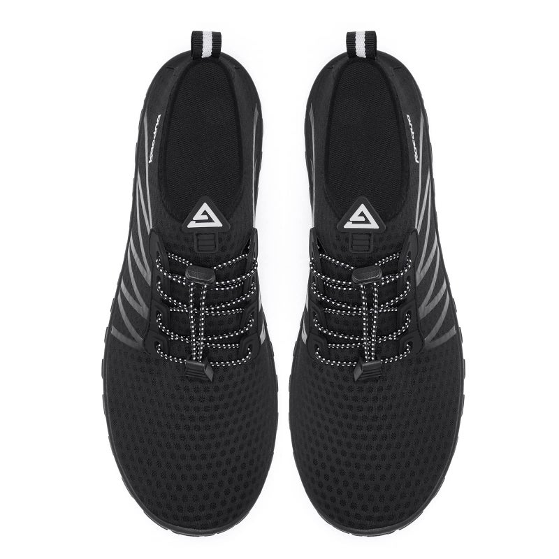 Racqua Men&Women Water Shoes Quick-Dry Non-Slip Aqua Shoes Outdoor Water Skiing Windsurfing Sailing Barefoot Beach Shoes Black 8.5 Women/7.5 Men - Image 4
