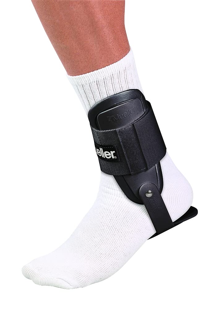 MUELLER Sports Medicine Lite Ankle Brace, Ankle Pain Relief Support for Men and Women, Ideal for Sprains, Strains, Arthritis, Black, One Size - Image 1