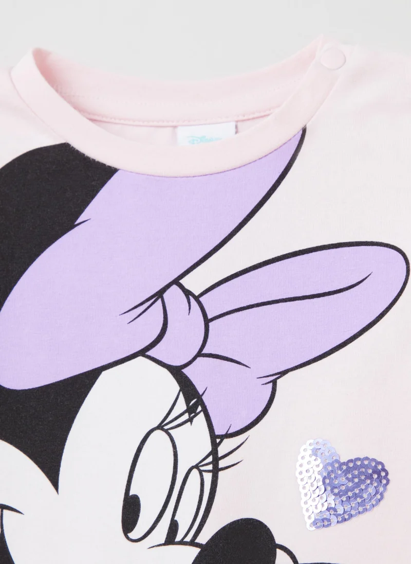 Ovs T-shirt with long sleeves and Minnie Mouse print