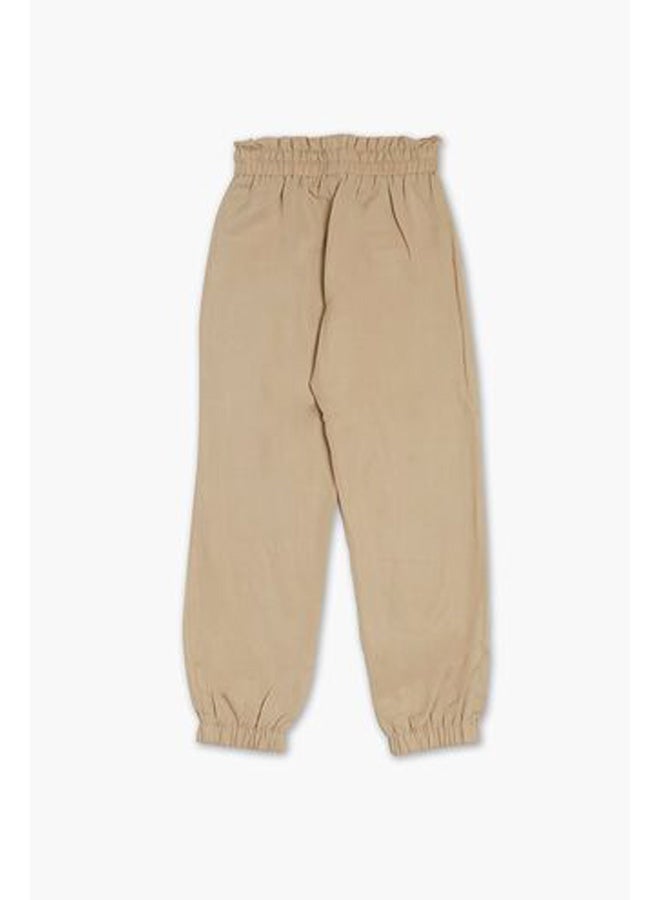 Girls Twill Paperbag Joggers