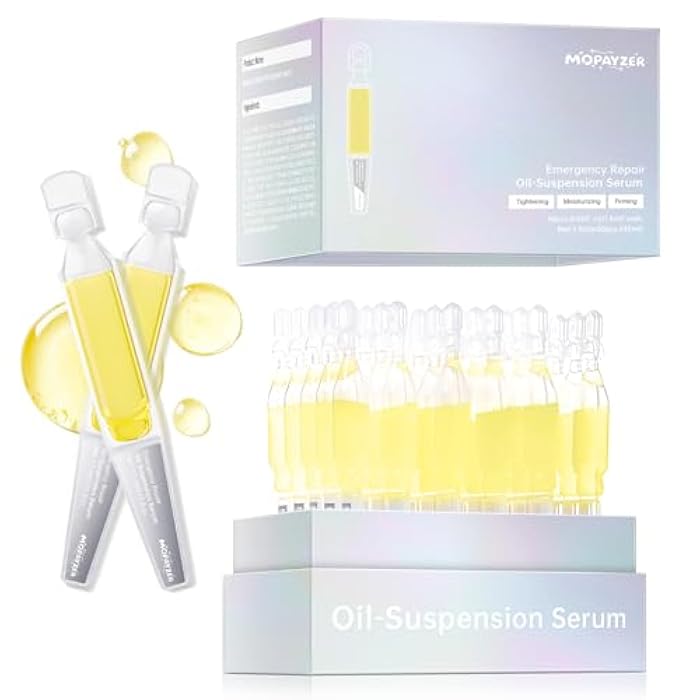 mopayzer 4D Hyaluronic Acid Serum with Collagen, Oil Suspension Serums for Barrier Repair, Facial Firming & Moisturizing, Anti Aging Serum for Balance Oil & Water, 30 Pcs Single-Use Vial for Sensitive Skin - Image 1