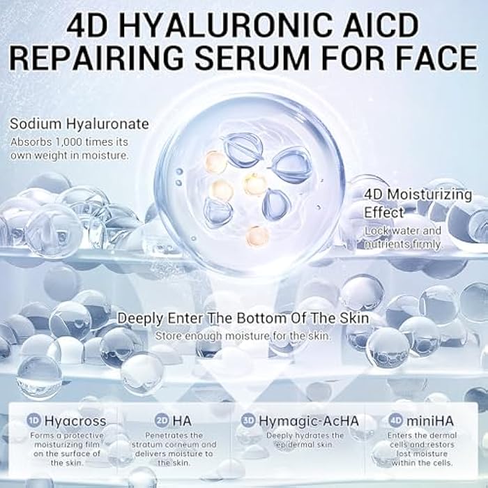 mopayzer 4D Hyaluronic Acid Serum with Collagen, Oil Suspension Serums for Barrier Repair, Facial Firming & Moisturizing, Anti Aging Serum for Balance Oil & Water, 30 Pcs Single-Use Vial for Sensitive Skin - Image 5