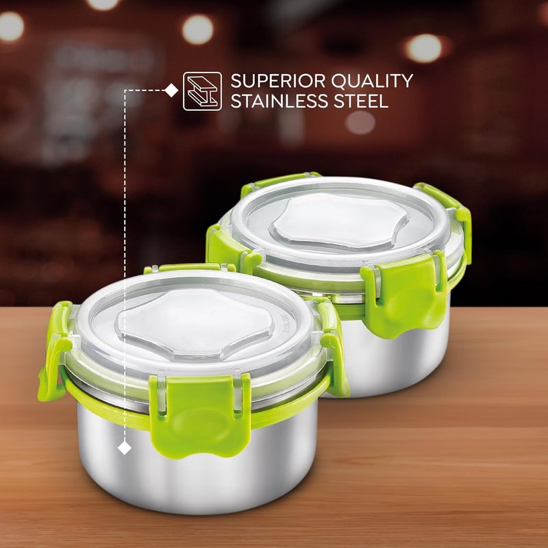 JUDGE Judge by Prestige Non-Insulated Tiffin Box with Pouch, Set of 3 Containers (300 ml x 3)  - Image 3