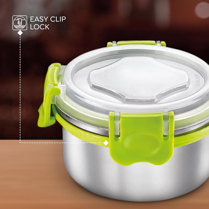 JUDGE Judge by Prestige Non-Insulated Tiffin Box with Pouch, Set of 3 Containers (300 ml x 3)  - Image 5