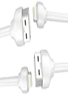 Ldnio Ls372 Set Of 2 Pieces Of Lightning To Usb A Mobile Phone Fast Charging Data Cable With Robust And Durable Design, Minimizing Wear And Tear For Long-Term Use - White