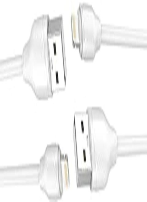Ldnio Ls372 Set Of 2 Pieces Of Lightning To Usb A Mobile Phone Fast Charging Data Cable With Robust And Durable Design, Minimizing Wear And Tear For Long-Term Use - White