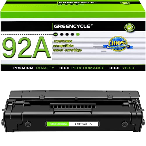 greencycle Compatible Toner Cartridge Replacement for HP 92A C4092A EP-22 LBP-800 810 1110 1120 Laserjet 1100 1100A 1100ASE 1100AXI LaserJet-1100SE-1100XI-3200-3200M-3200SE (Black, 1-Pack) - Image 1