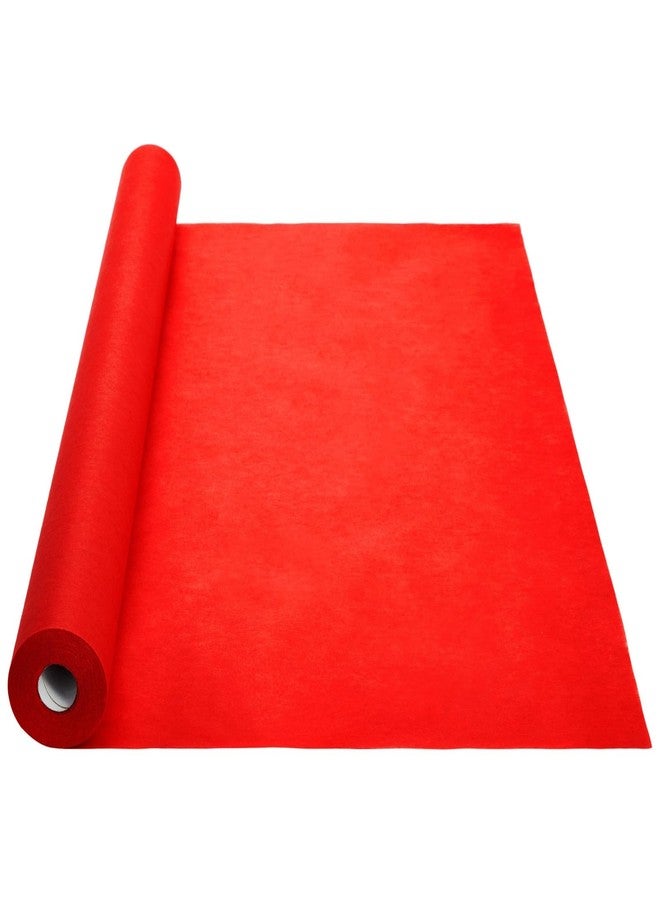 Blue Panda Red Carpet Runner for Party - 3 Ft x 50 Ft, Red Polyester Carpet for Wedding Aisle, Prom Decorations, Movie Theme Party & Proposal Decor - Image 1