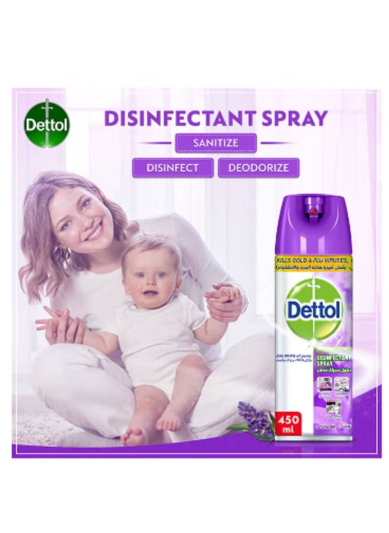 General Dettol Antibacterial All in One Disinfectant Spray, Lavender 450ml  - Image 4