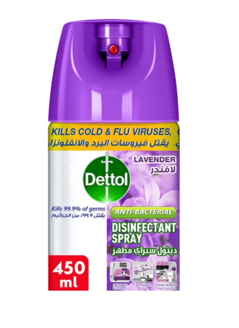 General Dettol Antibacterial All in One Disinfectant Spray, Lavender 450ml  - Image 3