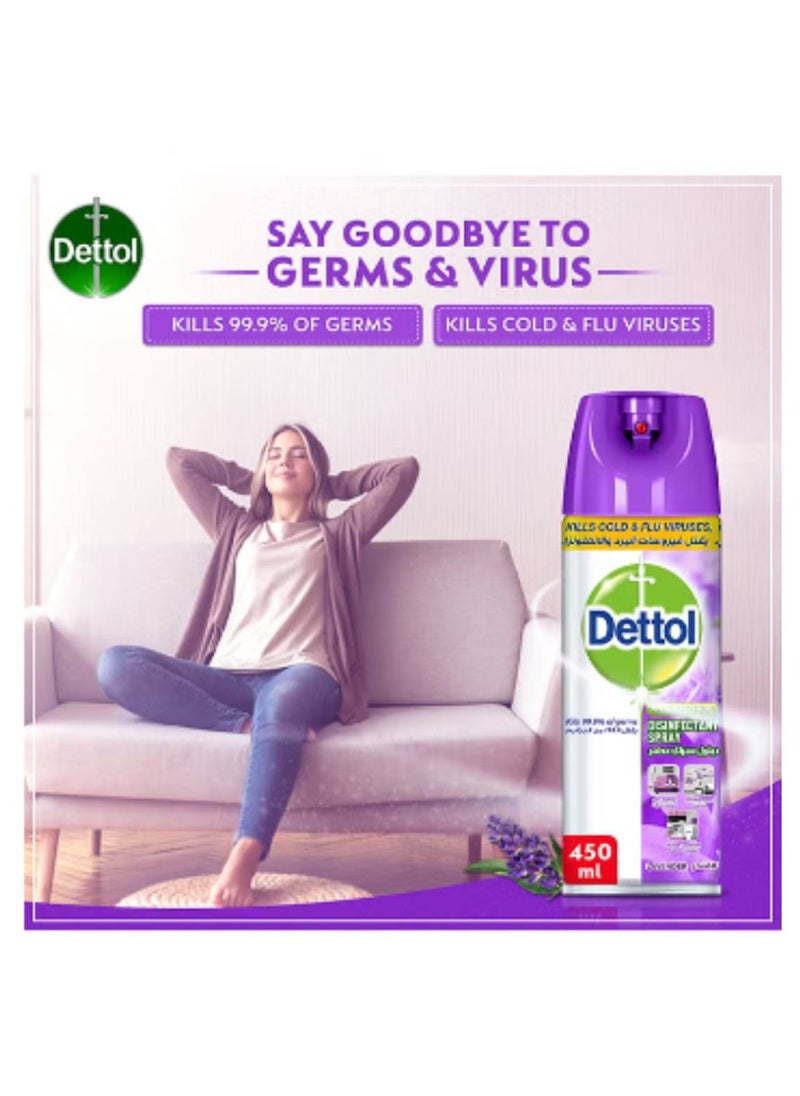 General Dettol Antibacterial All in One Disinfectant Spray, Lavender 450ml  - Image 5