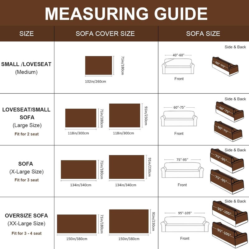 VC Life VClife Couch Cover Boho for Dog, Non Slip Couch Cover for 3 Cushion Couch Sofa, Soft Chenille Sectional Sofa Cover for Dog Washable Sofa Slipcover for 3 Seat, Chocolate, 71''x134'' - Image 2
