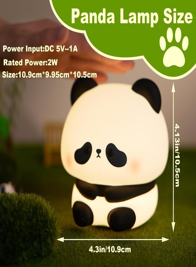 MISUHROBIR Soft Silicone Panda Light Night Lamp - Adorable Night Lamp for Kids, Babies, Women & Girls - Perfect for Infants and Children - Cute Panda Design for a Cozy Bedtime Ambiance - Image 3