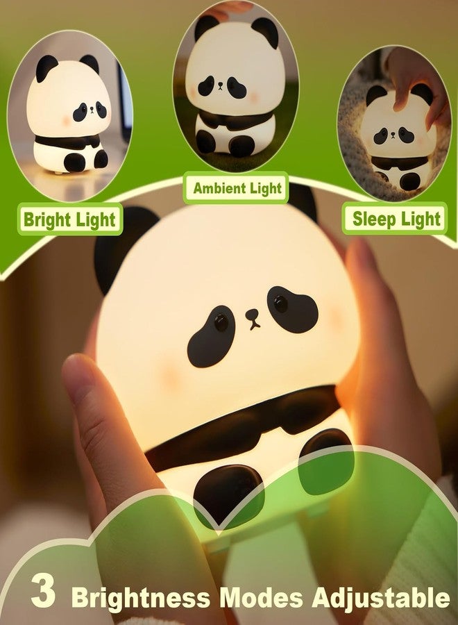 MISUHROBIR Soft Silicone Panda Light Night Lamp - Adorable Night Lamp for Kids, Babies, Women & Girls - Perfect for Infants and Children - Cute Panda Design for a Cozy Bedtime Ambiance - Image 4