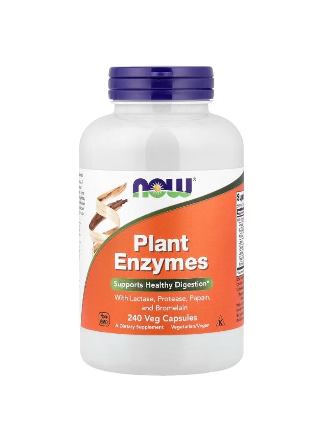 now Plant Enzymes, 240 Veg Capsules - Image 1