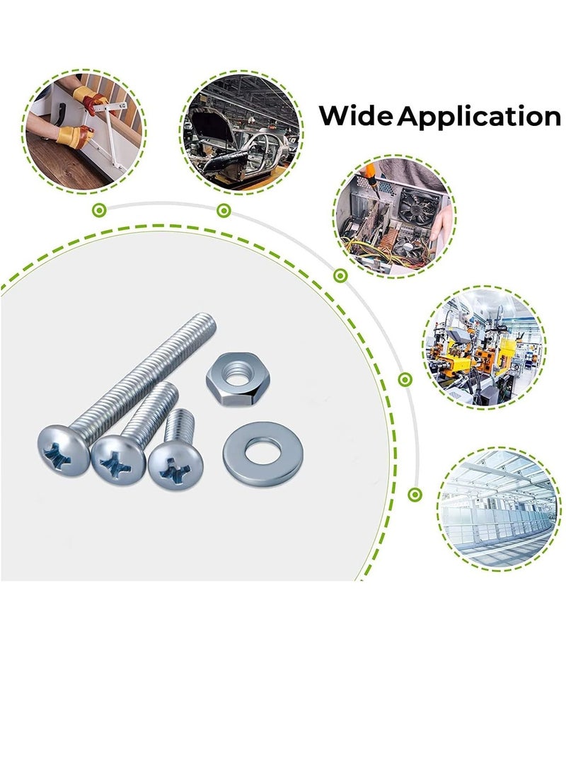 RACO Machine Screws/Bolts Stainless Steel Round Head Phillips Screws Muliti Purpose Use (100, 4x25mm) - Image 3