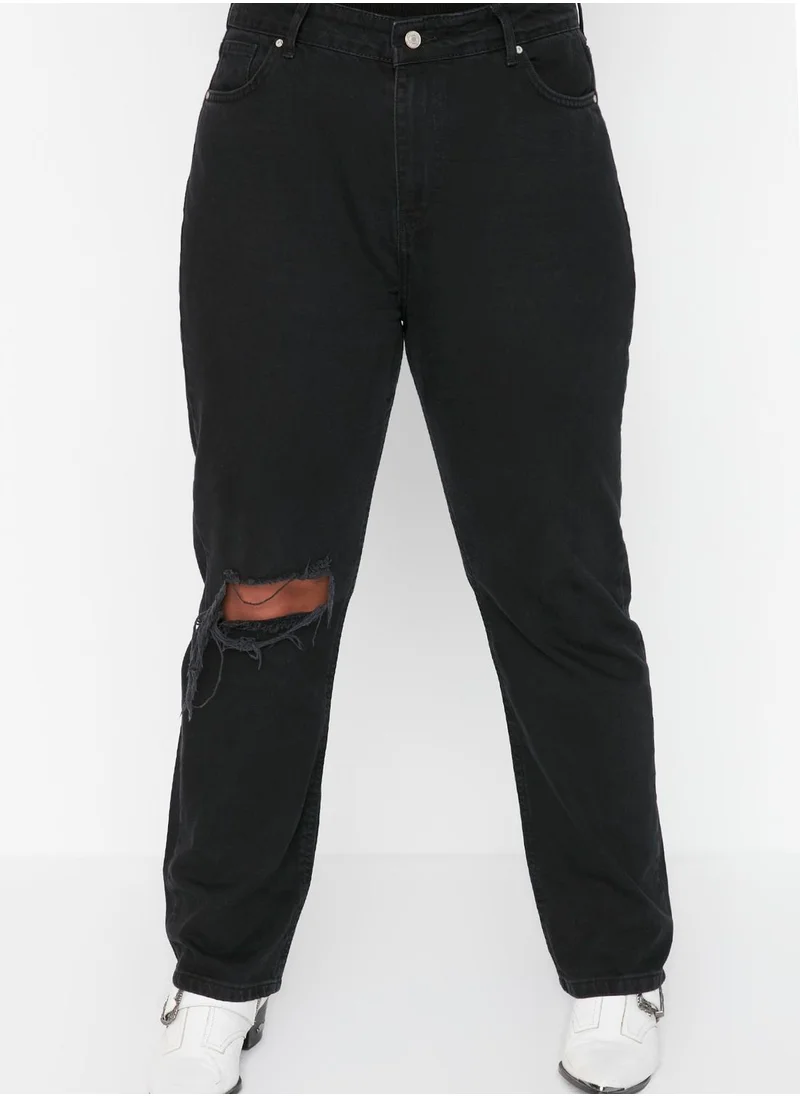 Trendyol Curve Ripped High Waist Jeans