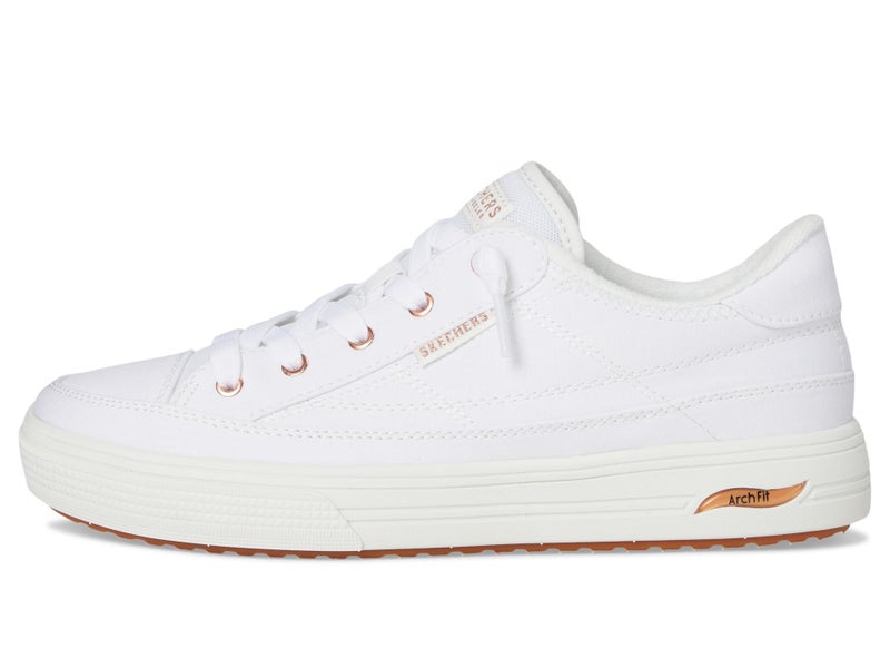 Skechers Women's Arch Fit Arcade-Meet Ya There Sneaker, White, 8 - Image 5