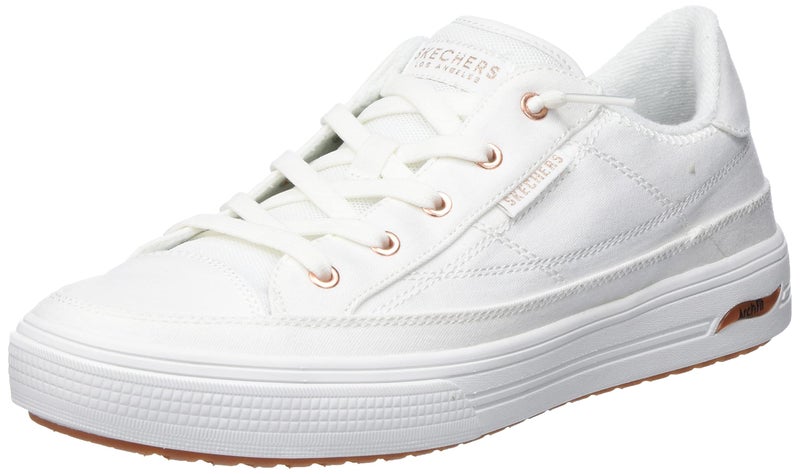 Skechers Women's Arch Fit Arcade-Meet Ya There Sneaker, White, 8 - Image 1