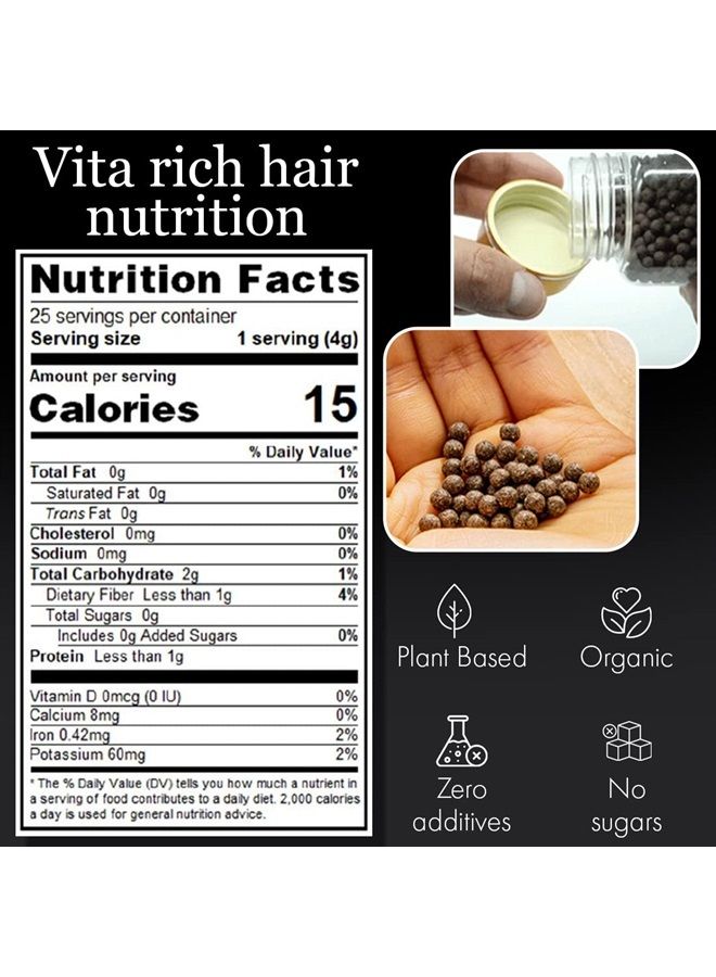 ROOTONIX Korean Hair Growth Supplement for Thin Hair – Thickening Herbal Black Bean Extract Pellet Complex + Hasuo for Thicker, Fuller, Stronger, Longer Hair – Prevents Thinning, Hair Loss, Grays