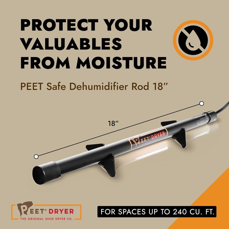 PEET 18" Gun Safe Dehumidifier Rod - Moisture Absorber to Prevent Rust & Combat Humidity - Plug In, Ultra-Quiet, Easy Install - Preserves Valuables in Safes Up to 200 Cubic Feet, 5-Year Warranty - Image 2