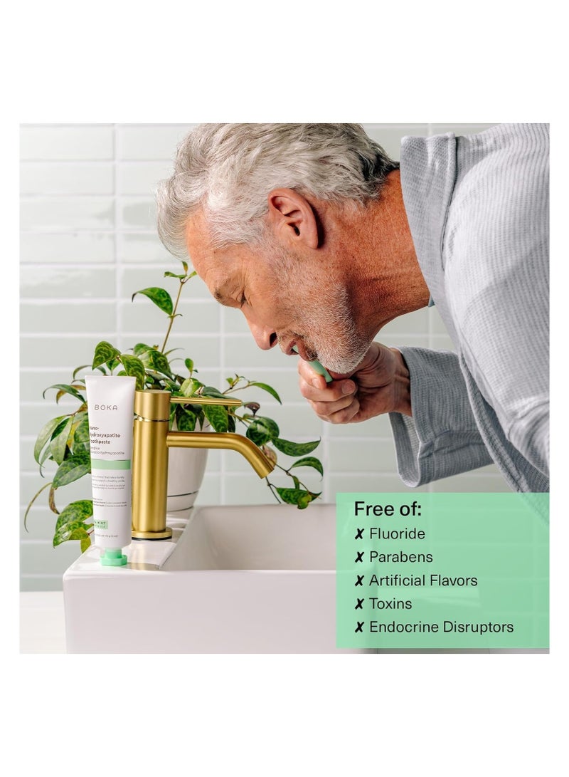 Boka Natural Toothpaste, Fluoride Free - Ela Mint, 4oz, Pack of 1 - Image 3