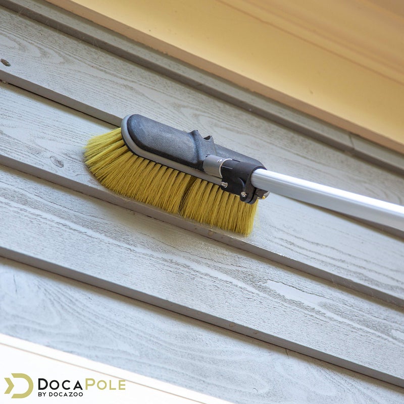 DOCAZOO DOCA Scrub Brush 6-24 Ft with Long Handle Extension Pole - Outdoor Broom and Scrubbing Brush for House Floor, Deck, Patio, Car - Brush Set - Image 3
