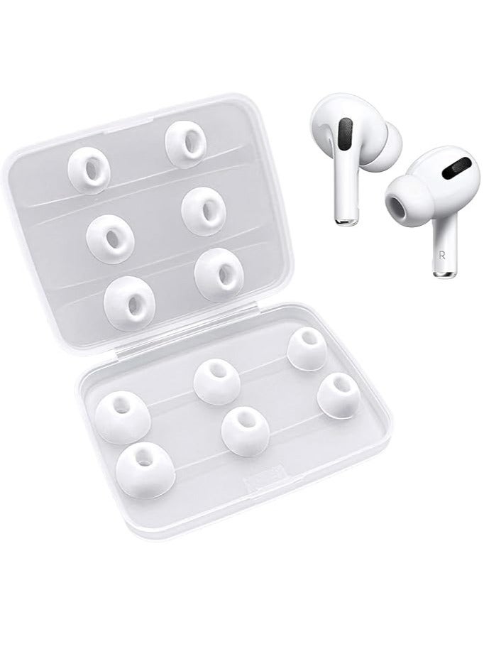 12 Pieces Replacement Ear Tips for AirPods Pro/AirPods Pro 2 Silicon Ear Buds Tips with Noise Reduction Hole, Silicone Ear Tips with Portable Storage Box and Fit in The Charging Case (S/M/L,6 Pairs) - Image 1