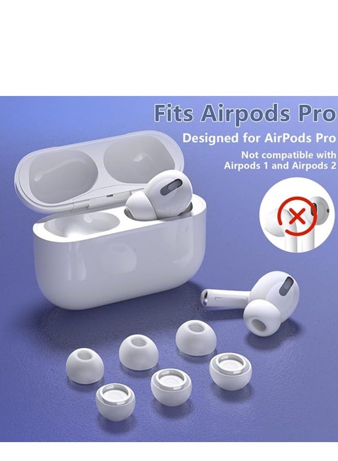 12 Pieces Replacement Ear Tips for AirPods Pro/AirPods Pro 2 Silicon Ear Buds Tips with Noise Reduction Hole, Silicone Ear Tips with Portable Storage Box and Fit in The Charging Case (S/M/L,6 Pairs) - Image 3