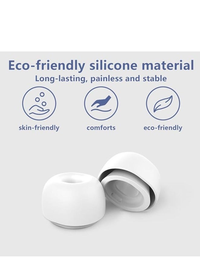 12 Pieces Replacement Ear Tips for AirPods Pro/AirPods Pro 2 Silicon Ear Buds Tips with Noise Reduction Hole, Silicone Ear Tips with Portable Storage Box and Fit in The Charging Case (S/M/L,6 Pairs) - Image 2