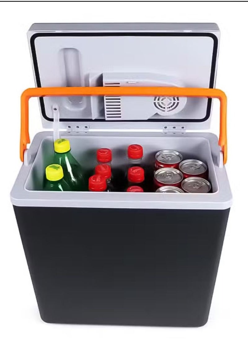 2-in-1 20 Liter Car Electric Refrigerator Cooler (Both Warm & Cold), 12V Portable Electric Cooler for Camping, Road Trip and Picnic, DLC-CW5020