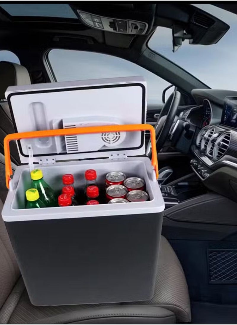 2-in-1 20 Liter Car Electric Refrigerator Cooler (Both Warm & Cold), 12V Portable Electric Cooler for Camping, Road Trip and Picnic, DLC-CW5020