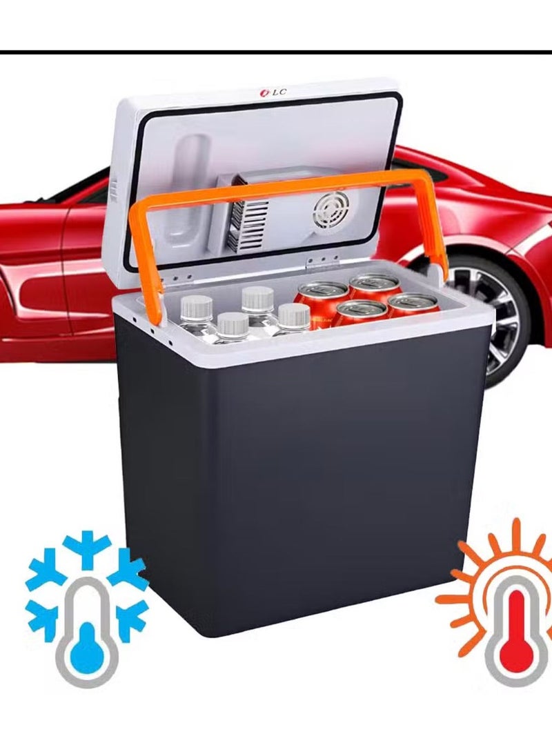 2-in-1 20 Liter Car Electric Refrigerator Cooler (Both Warm & Cold), 12V Portable Electric Cooler for Camping, Road Trip and Picnic, DLC-CW5020