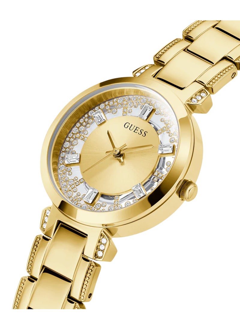 GUESS Women's Gold Tone Analog Quartz Stainless Steel Watch GW0470L2 - 33mm  - Image 2