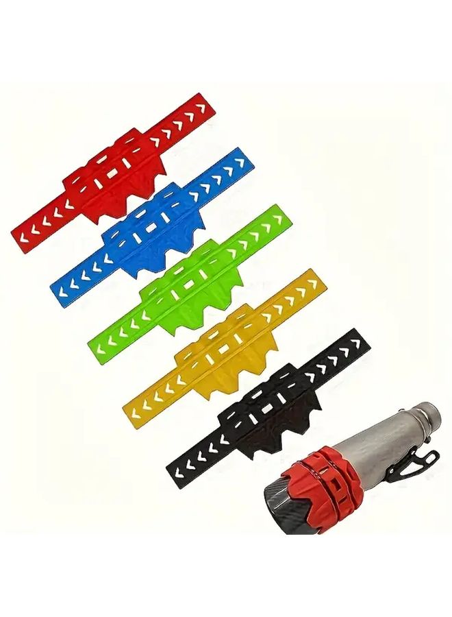 Off Road Motorcycle Exhaust Pipe Anti Scald Ring Protective Cover Colorful Hug Muffler Protection Accessories Green - Image 5