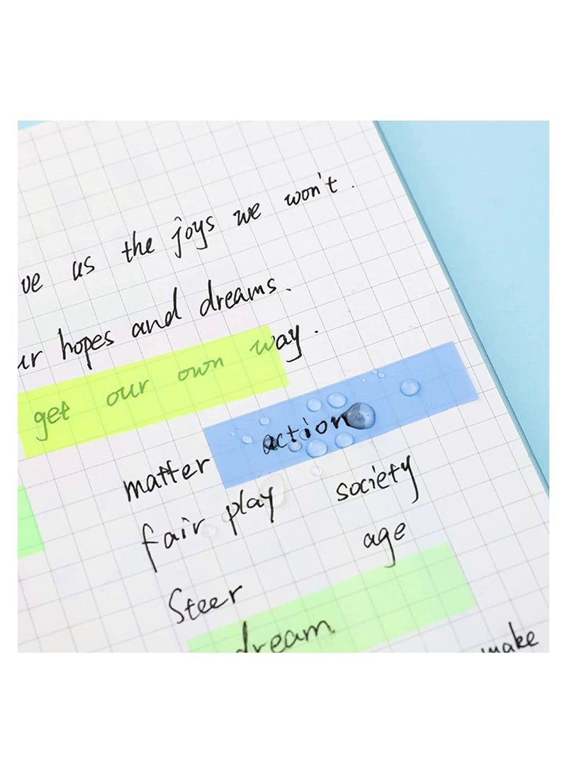 SOLARAE 5 Rolls Highlighter Tape Transparent Marking Sticker Removable Fluorescent Colored Tags for Reading Class 16 ft Per Roll - Image 3