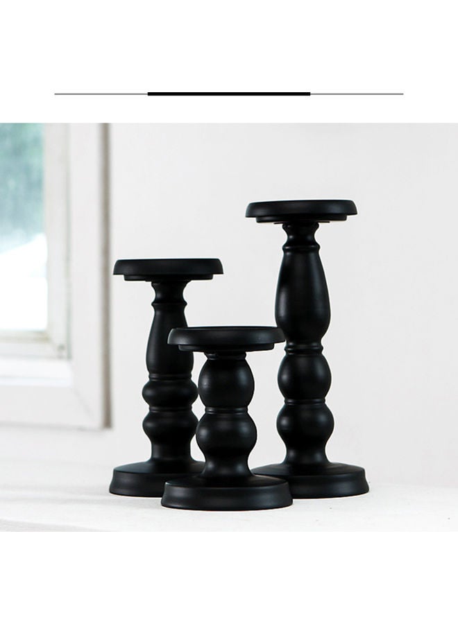 NIBEMINENT Metal Candlestick Holder Black 21.00x11.00x11.00cm  - Image 2