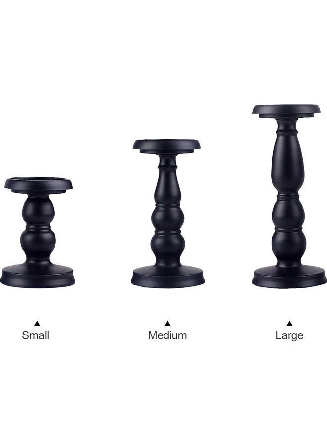 NIBEMINENT Metal Candlestick Holder Black 21.00x11.00x11.00cm  - Image 3