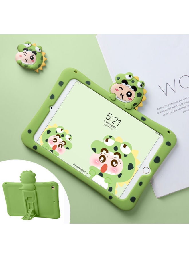 For Ipad10 Protective Cover Silicone Air4 With Pen Slot 10.9 Silicone Cartoon Mini5/6 Flat Silicone Shell-Color:Crayon Xiaoxin 【Yellow】】-Applicable Model:iPad10 Generation/10.9 Inch】 - Image 2