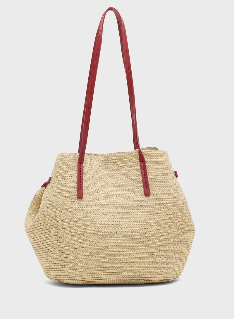 Ginger Woven Shoulder Bag