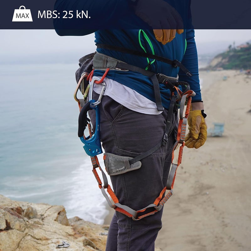 FUSION Climb Ovatti Military Tactical Edition Steel Auto Lock Oval Symmetrical Anchor Carabiner Gold, One Size (FP-9108-P-GLD) - Image 4