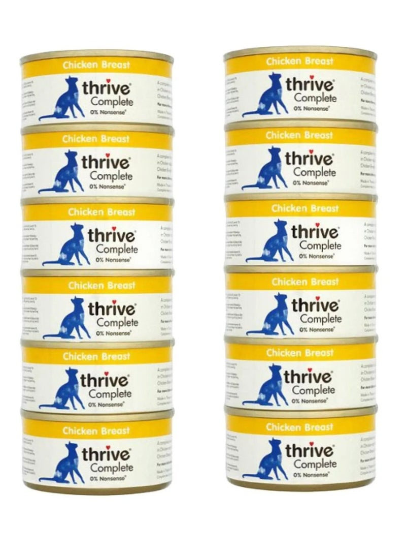 THRIVE 12 Piece Chicken Cat Wet Food 75g - Image 1