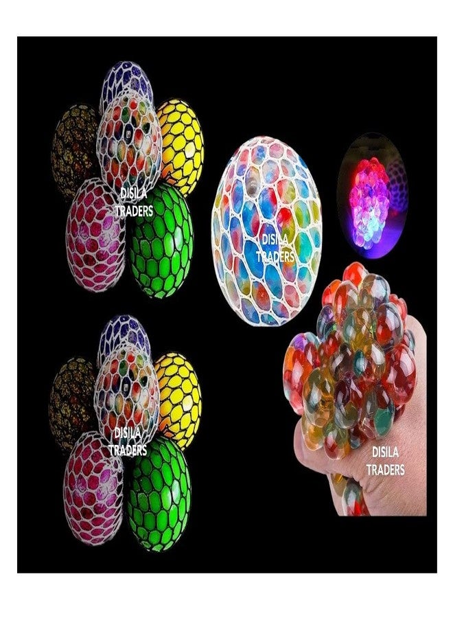 DISILA TRADERS Slimy Squishy Mash Smash Ball Toys with 3D Lights for Kids & Adults | Bunch of Slimy Squishy Balls for Stress Relief (Random Color & Design - Pack of 2 Balls) - Image 4