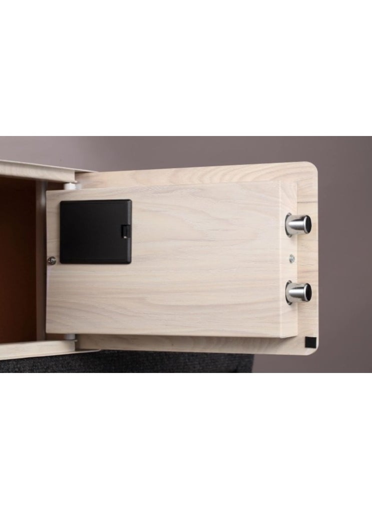 Yale - Yale Standard Security Elegant Safe with PIN Code and Key override, Fully lined interior to protect your valuable and Built-in LED Light, Wooden Finish - Image 1
