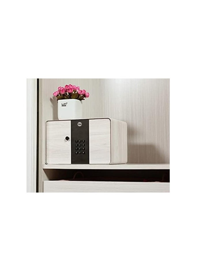 Yale - Yale Standard Security Elegant Safe with PIN Code and Key override, Fully lined interior to protect your valuable and Built-in LED Light, Wooden Finish - Image 1